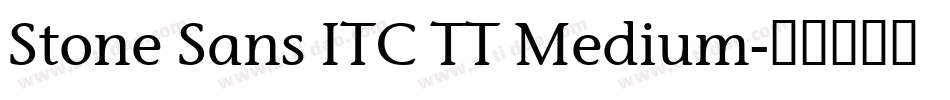 Stone Sans ITC TT Medium字体转换
